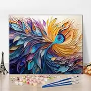TUMOVO Paint by Numbers Kit for Adults Abstract Colorful Paint by Numbers for Adults Abstract Flowers Painting Adult Paint by Number Kits on Canvas Oil Painting Art Crafts 16x20 in