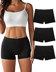 [Ekouaer] Boyshort Panties Women's Soft Underwear Briefs Invisible Hipster 3 Pack S-XXL