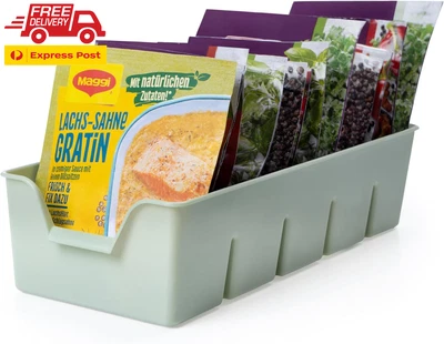 Spice Organiser for Cupboard, Stackable Spice Storage, Plastic Spice Container,