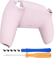 eXtremeRate Cherry Blossoms Pink Grip Custom Back Bottom Shell Compatible with ps5 Controller, Replacement Back Shell Cover Compatible with ps5 Controller