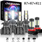 For Smart Forfour 2005-2007 6x Combo LED Hi/Lo Headlight + Fog Light Bulbs Kit (for: Smart)