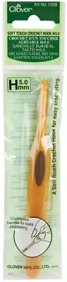 Clover 1008H Soft Touch Crochet Hook-Size H8/5mm (3Pk)