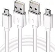2x Pack Micro USB Charger Fast Charging Cable Cord For Samsung Android Phone