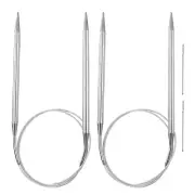 2pcs 31.5" Circular Knitting Needles US 10/6.0mm Needles 5.51" Short