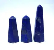 3 Pcs Great Quality Blue Color Lapis Lazuli Towers,Point,Lapis Crystals