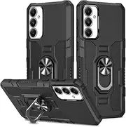 Compatible with Samsung Galaxy A25 5G Case,Magnetic Kickstand Shockproof Protective Cover,Compatible with Samsung Galaxy A25 5G SM-A256E Case 2 in 1 Phone Case Cover Black