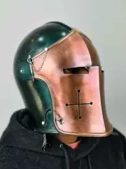 Medieval Barbuta Helmet Knight Armor LARP Cosplay Barbuta Visored Warrior Helme