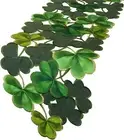 Simhomsen Embroidered Irish Clover Table Runner for St. 14 x 54 inches, Green