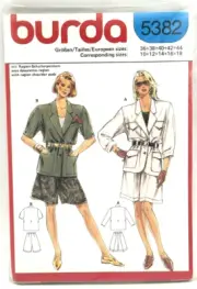 Rare Burda Pattern #5382 - Ladies Jacket & Shorts (Sizes 10-18)