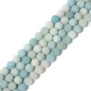 Blue Green Amazonite Matte Round Beads Size 4mm 6mm 8mm 10mm 15.5'' Strand
