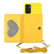 For Samsung Galaxy A54 5G PU Leather Phone Case Wallet Stand Cover with Shoulder Strap