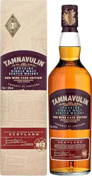 Tamnavulin Red Wine Spanish Grenache Cask Finish Single Malt Whisky Gift Boxed 700ml