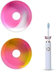 Koettco The Drip Dodger International. No More Mess!!!! Keep Hands and Base of Electric toothbrushes Clean of residues (Paste, Slop, Drips,Spit, Much, Yuck.) (Tie-Dyed (Two differeht Swirls))