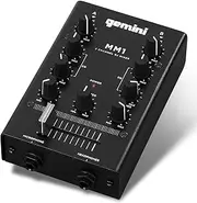 Gemini MM1 Professional Audio 2-Channel Stereo 2-Band Rotary Compact DJ Mixer with Cross-Fader and Individual Gain Control