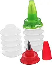 Generic 2pcs Framed Vase Icing Piping Very Small Cupcake Filler Tool Squeeze Bottle Easter Mini Collapsible Chocolate Gel Puto Decorating Kit Molder Cookie Maker Douille para Pp
