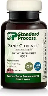 Standard Process Zinc Chelate - Whole Food Digestion and Digestive Health, and Skin Health with Beet Root and Zinc - 180 Tablets