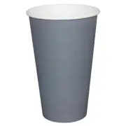 FIESTA(PACK OF 50)TAKEAWAY COFFEE CUPS SINGLE WALL CHARCOAL 225ML X50 GP412