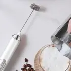AU USB Rechargeable Coffee Mixer Frother Small Hand Mixer for Coffee (White)