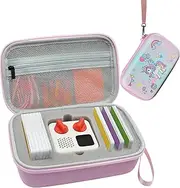 Case for Yoto Mini - Travel Carrying case for Yoto Mini 2024 Edition Kids Audio Music Player Children Speaker Plays Audiobook Cards Radio and Card Case Hold up to Yoto 50+ Cards - Pink (Case Only)