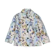 Authentic NEW BURBERRY Blue / Cream UNI NICOLAS Kid Floral Linen Blend Jacket 3Y