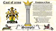 Cohlman-Mccollman COAT OF ARMS HERALDRY BLAZONRY PRINT