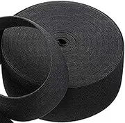 viaili 2 Inch by 11 Yard Heavy Stretch High Elasticity Elastic Spool Knit Elastic Bands for Sewing (Black, 2inch)