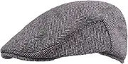 [N\X] Men's classic winter warm beret driving golf cap casual LightGray