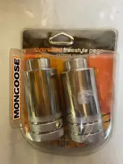 Chrome MONGOOSE Threaded Oversized Pegs BMX Lowrider Cruiser Bikes MG504 T4