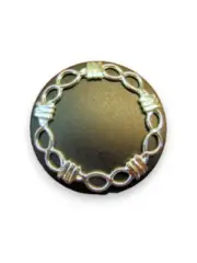 Trigg Leather Black Iron Barbed Wire Concho