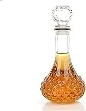 Liquor Decanter Bottle, Lead-Free Crystal Decanter, Whiskey Decanter with Airtight Glass Stoppern, Whiskey Vodka Bourbon Alcohol Decanter for Home, Bar, Gift, Party Decor (Long-Necked Wine Bottle)
