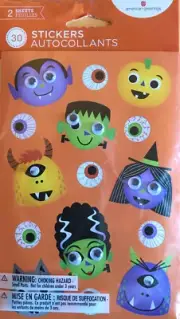 Halloween, Stickers, assorted Monsters with Bubbly Eyes, American Greetings