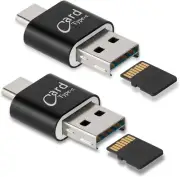 [2 Pack] Micro SD Card Reader for Android Phone,Micro SD Card to USB Adapter