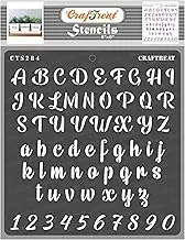 CrafTreat Number and Letter Stencils for Painting on Canvas, Journal Notebook, Scrapbook, Wall Art & Home Decor - Alphabet Stencil - 6x6 Inches - Reusable DIY Letter Writing Stencil Journal Supplies