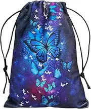 Tarot Card Pouch, Tarot Bag, Drawstring Jewelry Pouches - Small Butterfly Pattern Bags 5.12 x 7.09 Inches, for Tarot Rune, Dice, Jewelry, Bracelets, Bags Of Stones, Single Attribute, Se référer au