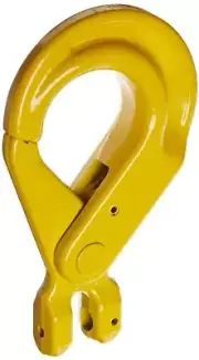 47400832 Grade 80 Drop Forged Steel Clevis Self-Locking Hook, Painted Finish, 3/