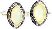 [TIBETAN SILVER] Fashion Toe Rings for Women & Teens 925 Sterling Silver Plated Coloured Zircon Handmade Unique Designer Modern Contemporary Adjustable Size Toe Ring Jewelry