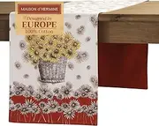 Maison d' Hermine Table Runner 100% Cotton Decorative Table Runners, Dining, Kitchen, Parties & Camping, - Thanksgiving/Christmas 14.50"x72" Bagatelle (Double Layer)