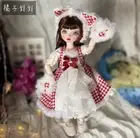 1/6 Bjd Doll Girl Cute Face Make up + Free Eyes Kids Figure Toys Clothes GIFT