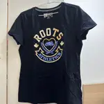 女生全新轉售 原價$1680｜ROOTS 愛心字母LOGO設計 短袖T恤 黑L