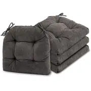 Chair Cushions for Dining Chairs Set of Tufted Textured and Non 4 Dark Gray