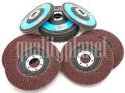 (Qty-10) 4-1/2" X 7/8" FLAP 80 GRIT WHEEL/SANDING DISC ALUMINUM OXIDE GRINDING