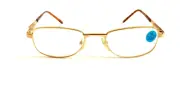 NWT Vintage 90's Rectangle Metal Half Frame Reading Glasses +1.50 (S.Gold)