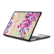 MacBook Air 13-inch (M2 - M4) Impact Case DANCE OF THE SAKURA - Modern Chic Spring Floral Pattern Fine Art Abstract Acrylic Painting Japanese Cherry Blossom Pink Purple Peach Pastel Lovely Feminine Flowers Design
