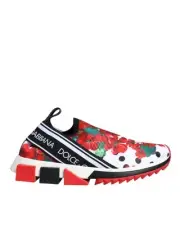 Dolce & Gabbana Portofino Floral SlipOn Sneakers Women Multicolor