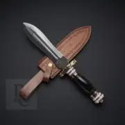 Black Horn Dagger – Handmade Fixed Blade Knife, Double Edge, Sharp Collectible