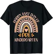 [X.Style] Happy Last Day of Pre-Kindergarten School Pre-k Teacher ds309 Youth T-Shirt (L) Black