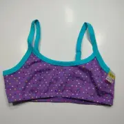 Girls Bra Size 7/8 Medium Polka Dots Total Girl Crop Adjustable Straps