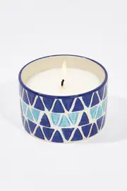 Bric A Brac Peach And Green Tea Ceramic 8oz Candle--LAN-BRIC-PEACH8