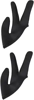 Ipetboom 2 Pcs Hair Curling Finger Cover Finger Gloves for Curling Iron Barber Finger Mittens Three Finger Gloves 3 Finger Hair Mittens Gloves for Sublimation Flat Iron Glove Hand Protector