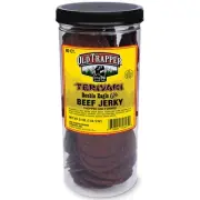 Double Eagle Beef Jerky, Teriyaki Flavor, 21oz. 80-Piece Jar, Natural Wood Sm...
